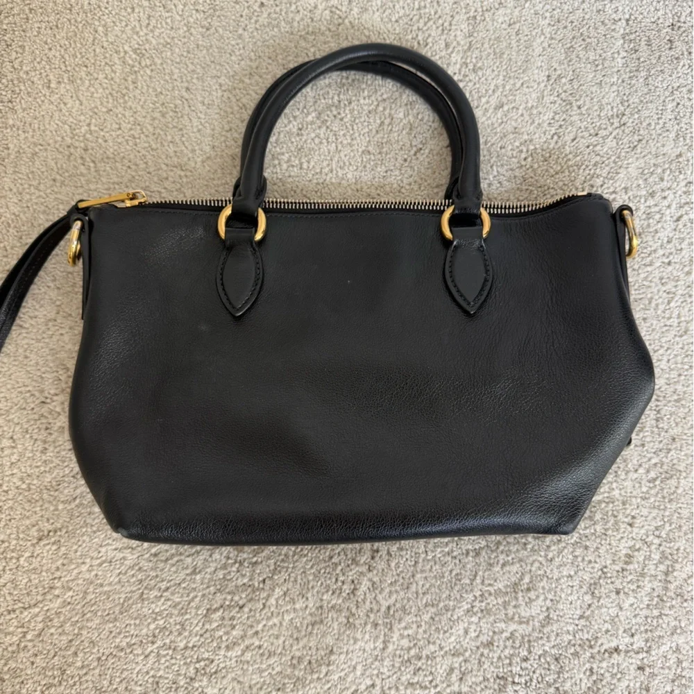 Prada Milano Black Leather Satchel
